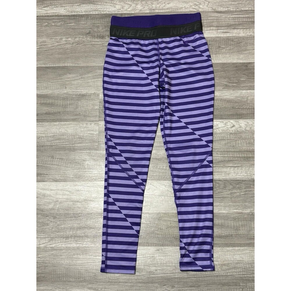 Nike Pro Combat Leggings Dri-Fit Fitted Women’s Size Small Purple